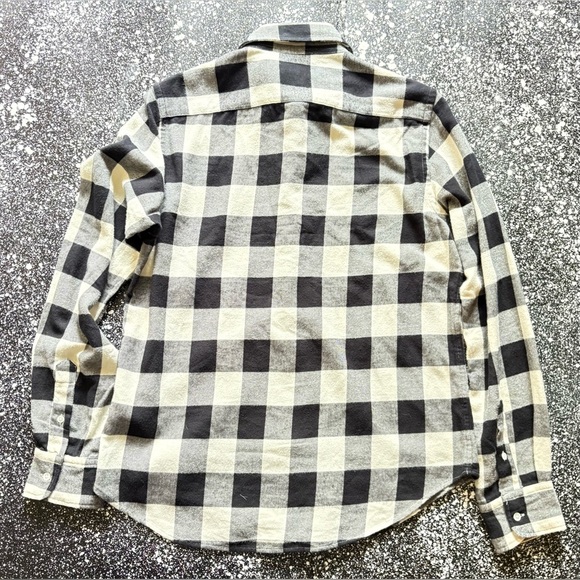 Polo by Ralph Lauren Black and Cream Checkered Casual Button Down Shirt - Picture 2 of 3